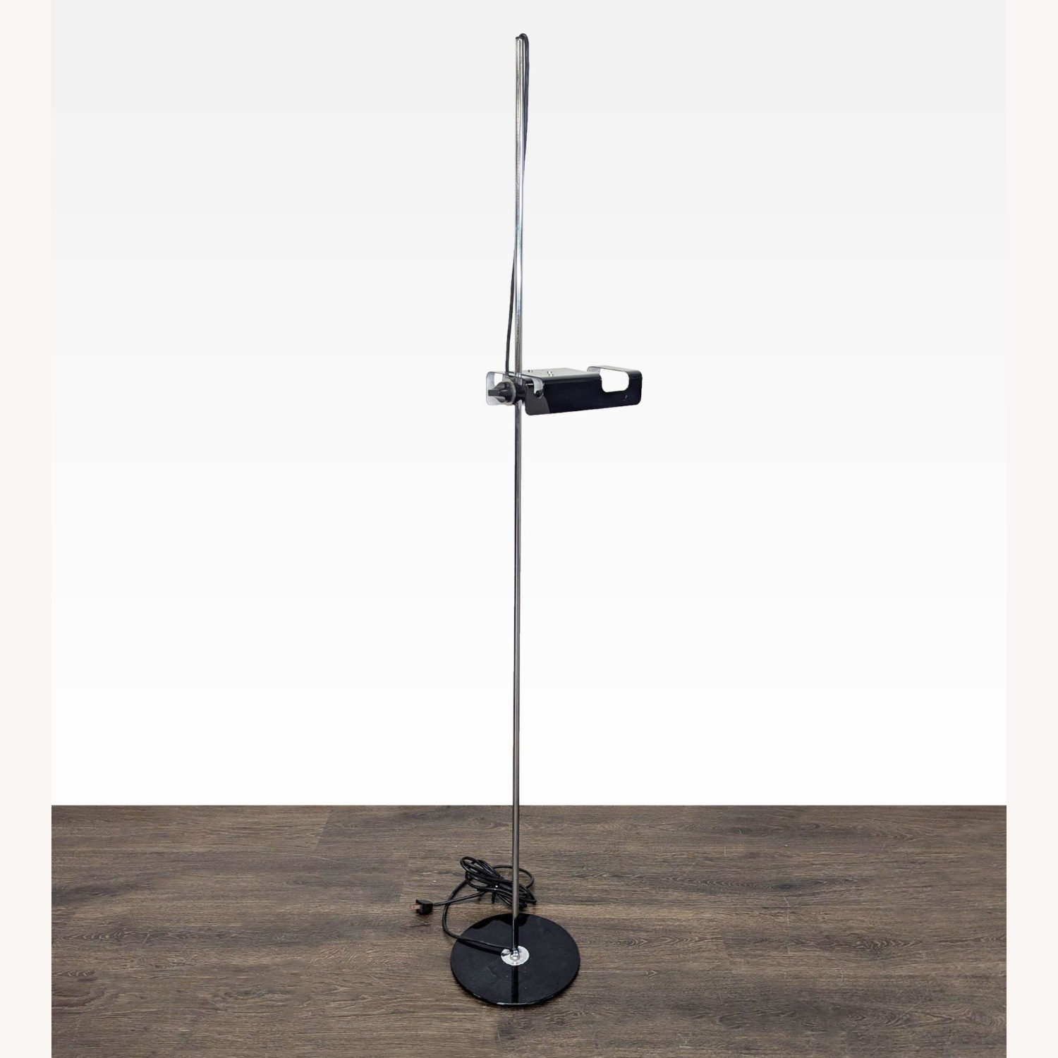 Joe Colombo for Oluce Vintage Chrome and Black Lamp - image-7