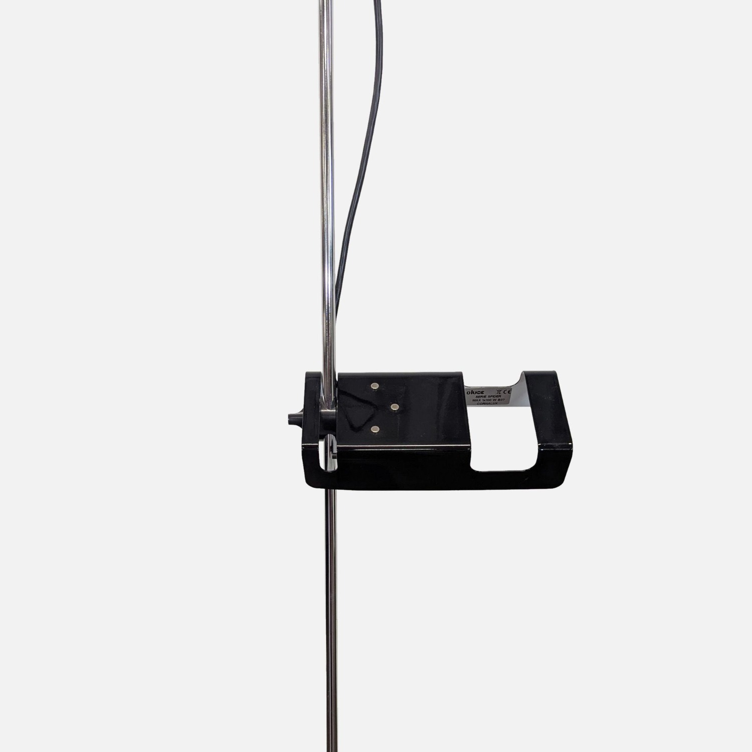 Joe Colombo for Oluce Vintage Chrome and Black Lamp - image-4