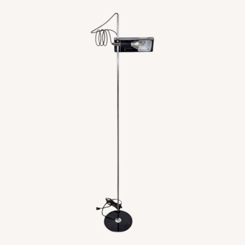 Used Joe Colombo for Oluce Vintage Chrome and Black Lamp for sale on AptDeco