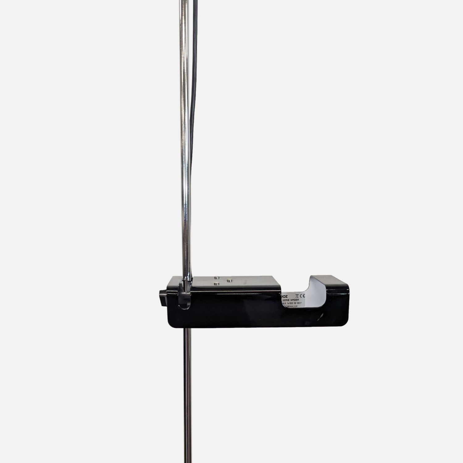 Joe Colombo for Oluce Vintage Chrome and Black Lamp - image-5