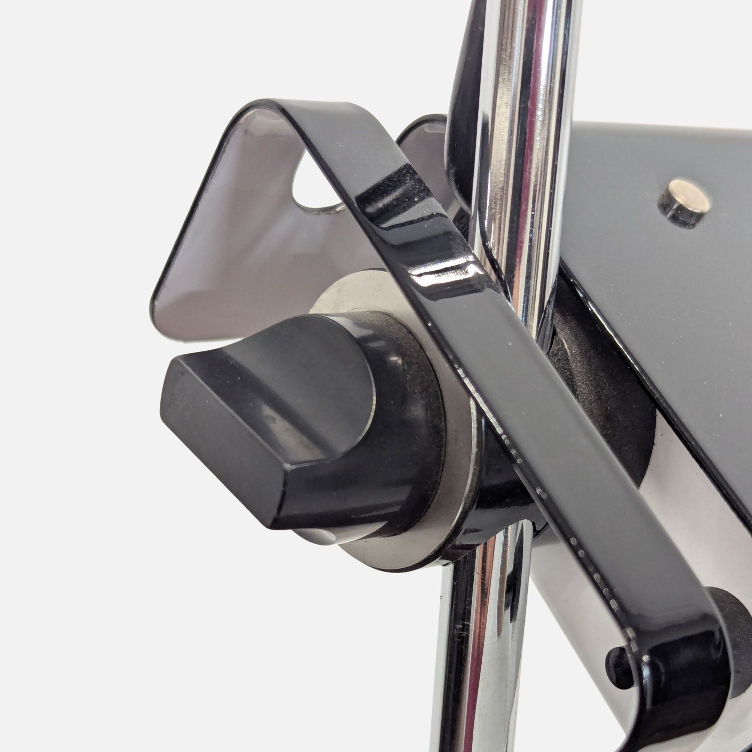 Joe Colombo for Oluce Vintage Chrome and Black Lamp - image-3