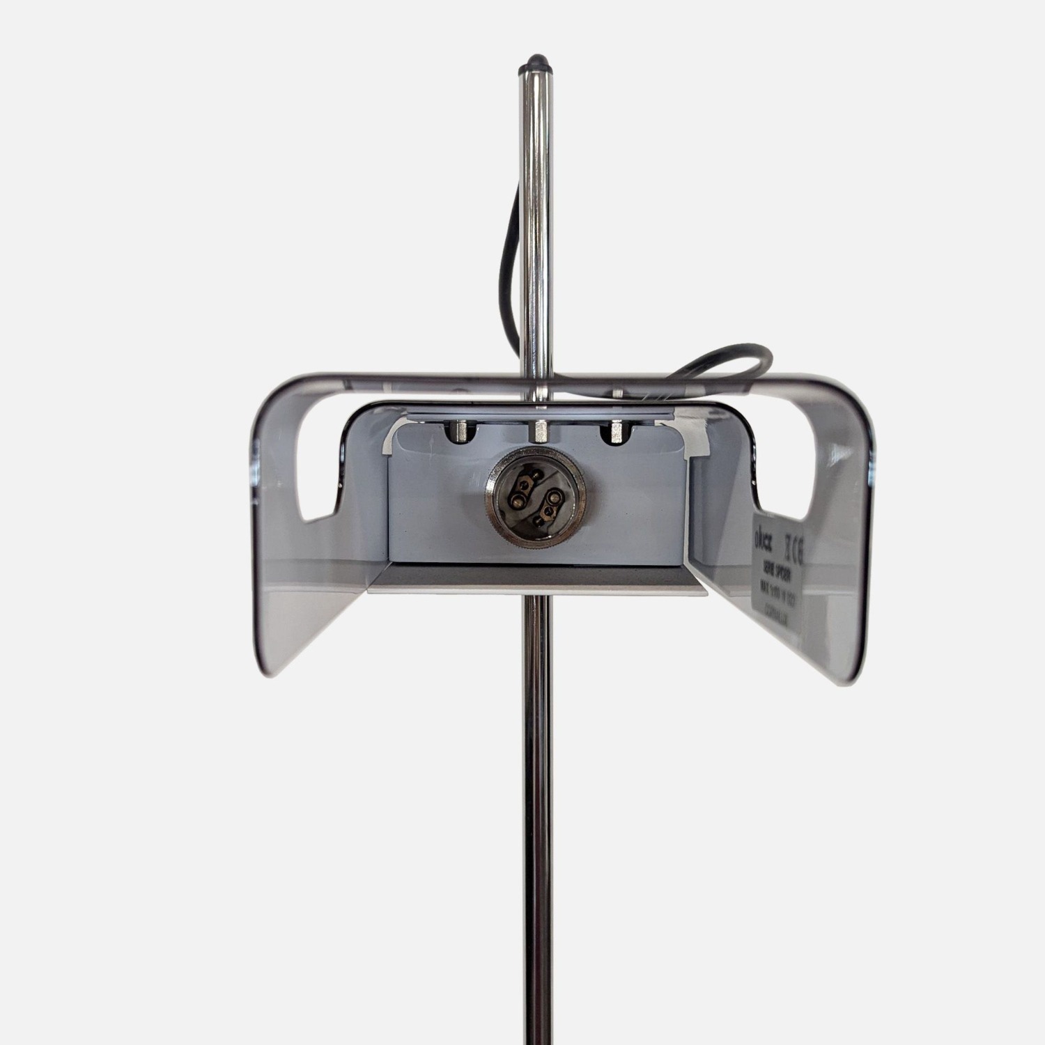 Joe Colombo for Oluce Vintage Chrome and Black Lamp - image-2