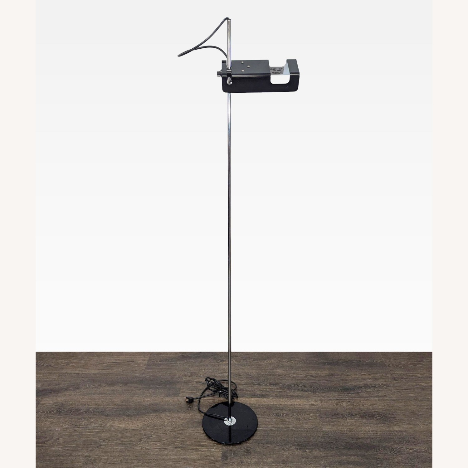 Joe Colombo for Oluce Vintage Chrome and Black Lamp - image-10