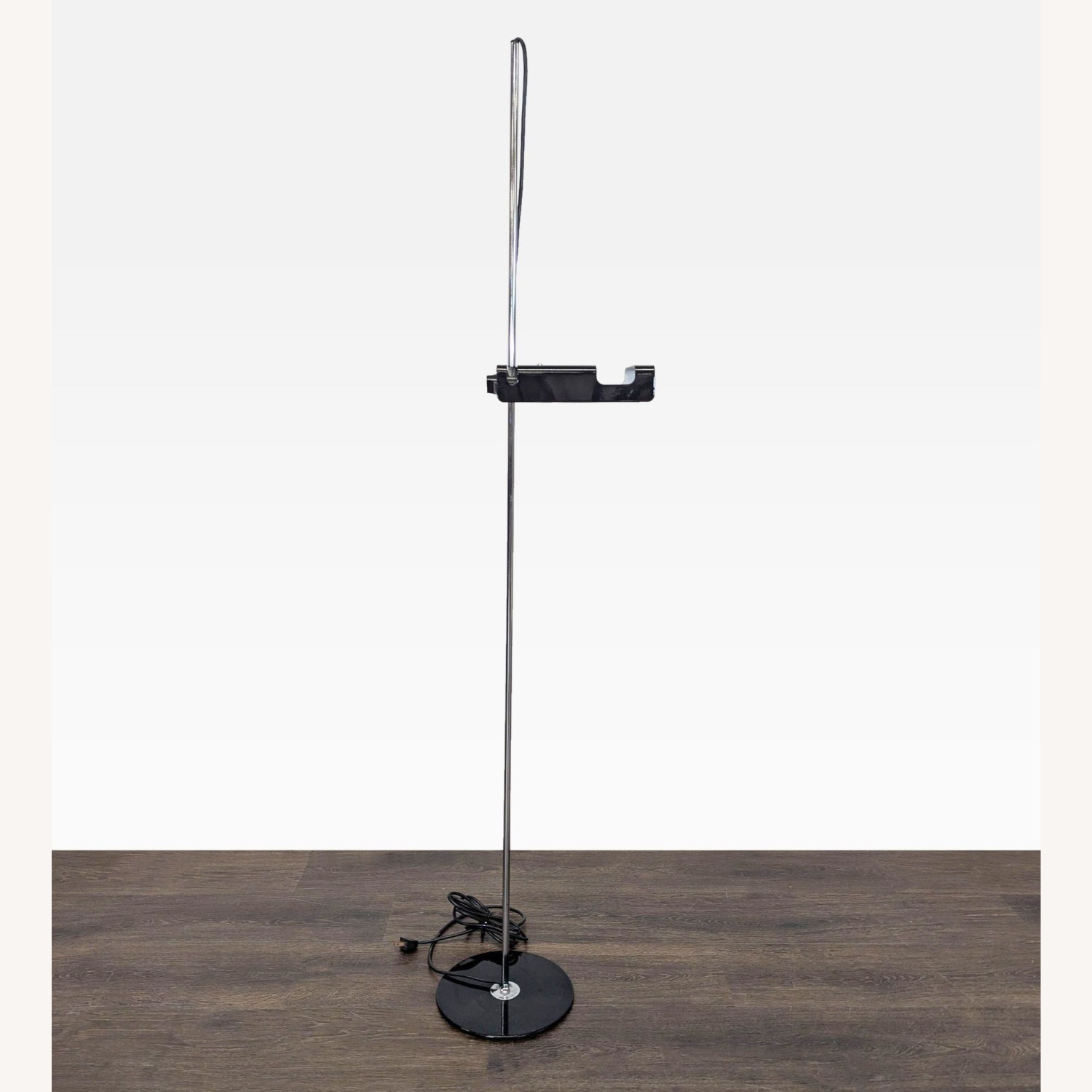 Joe Colombo for Oluce Vintage Chrome and Black Lamp - image-6