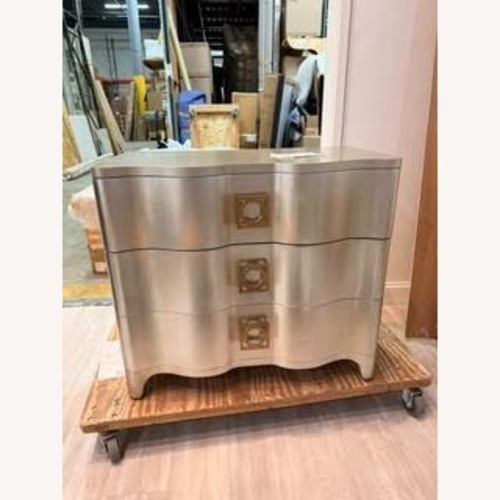 Used Two Silver Dressers with Brass Pulls for sale on AptDeco