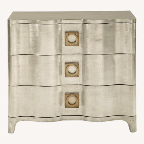 Used Two Silver Dressers with Brass Pulls for sale on AptDeco