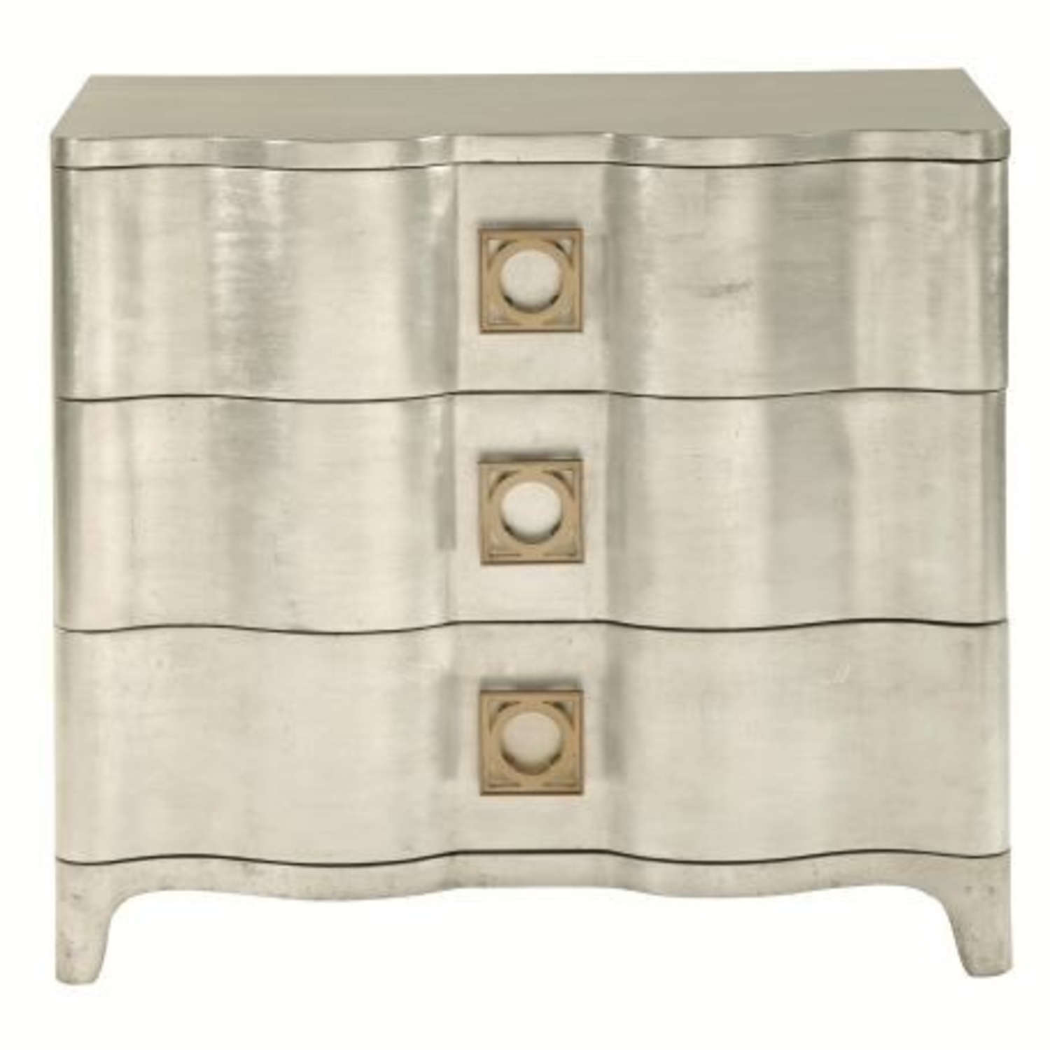 Two Silver Dressers with Brass Pulls - image-4