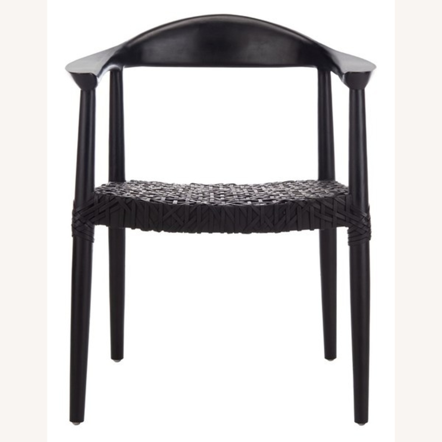 Safavieh Home Wade Black Teak Wood Armchair - image-11