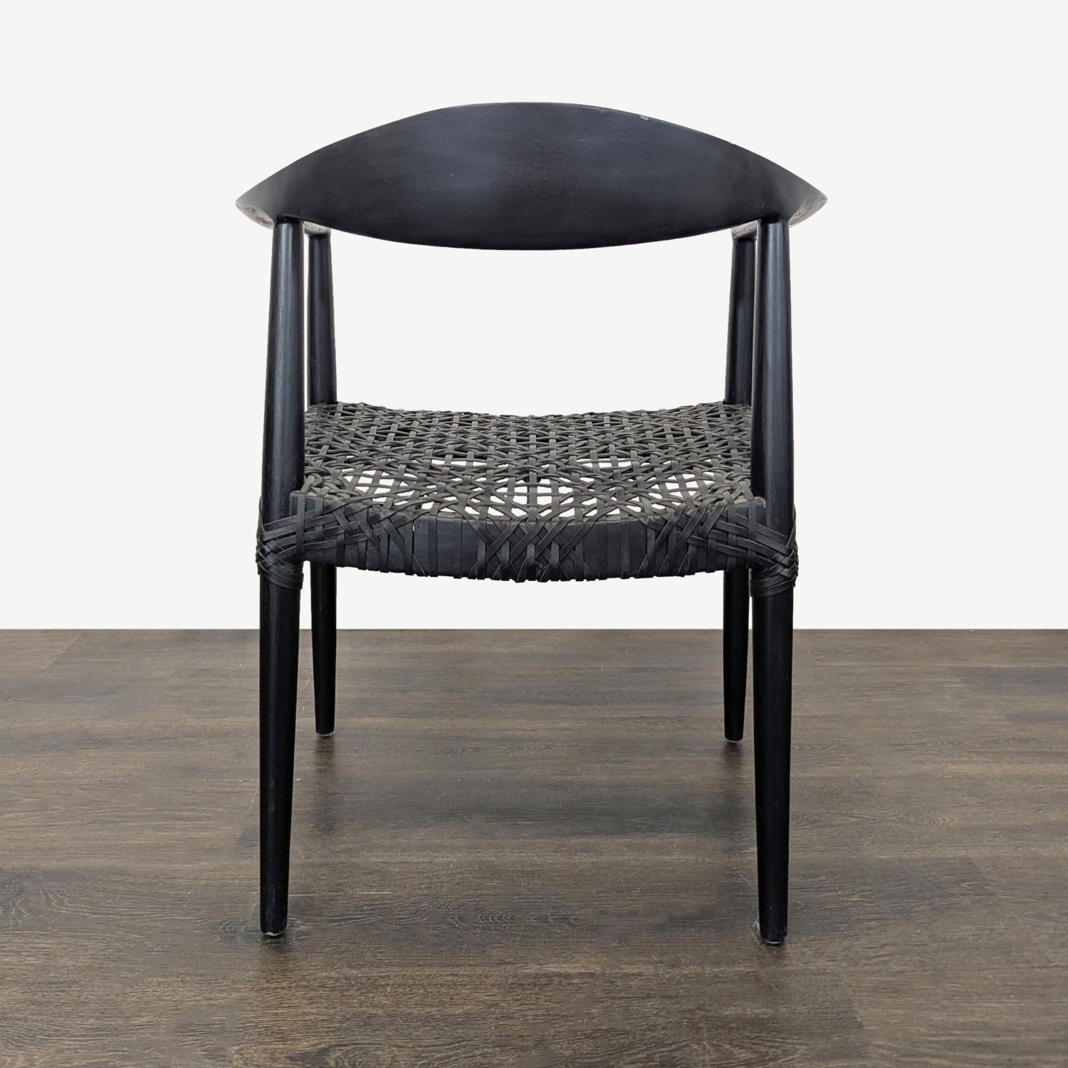 Safavieh Home Wade Black Teak Wood Armchair - image-8