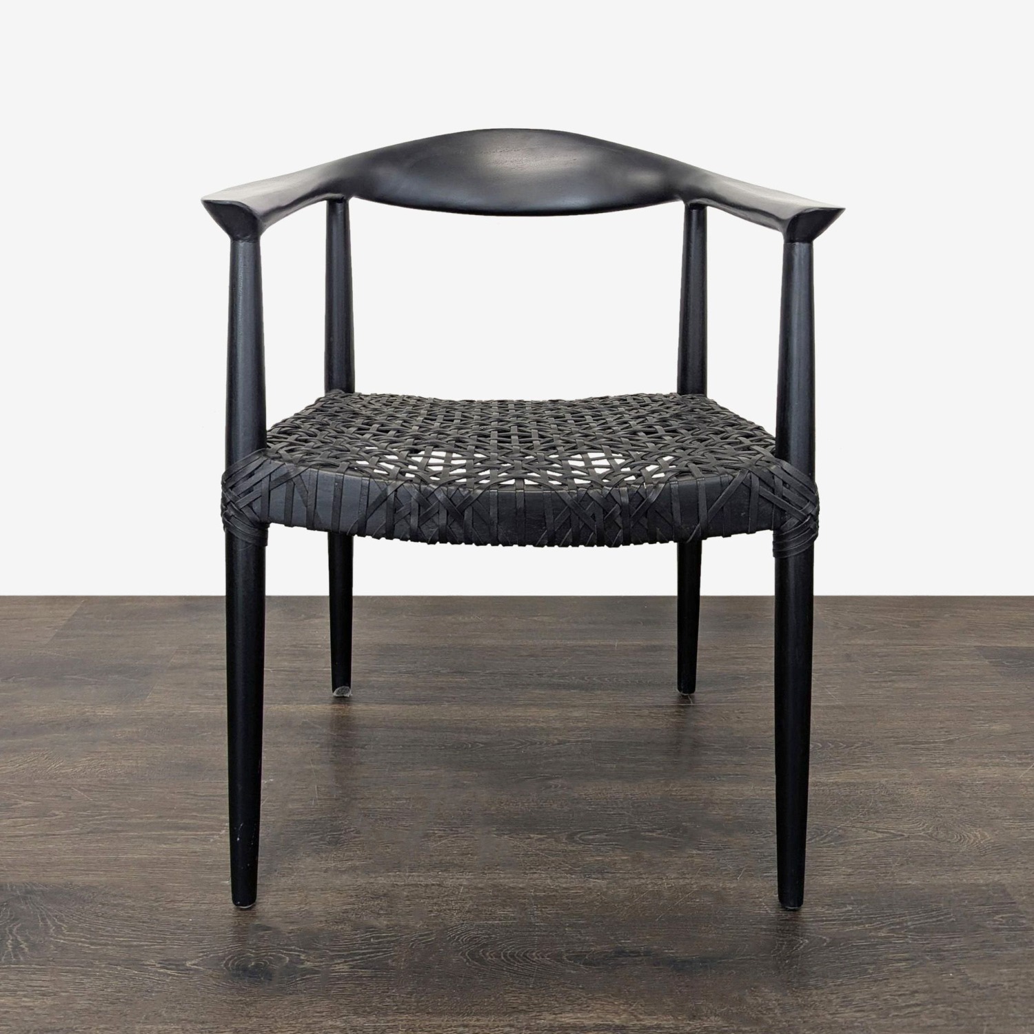 Safavieh Home Wade Black Teak Wood Armchair - image-10