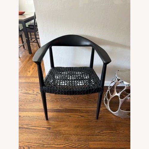 Used Safavieh Home Wade Black Teak Wood Armchair for sale on AptDeco