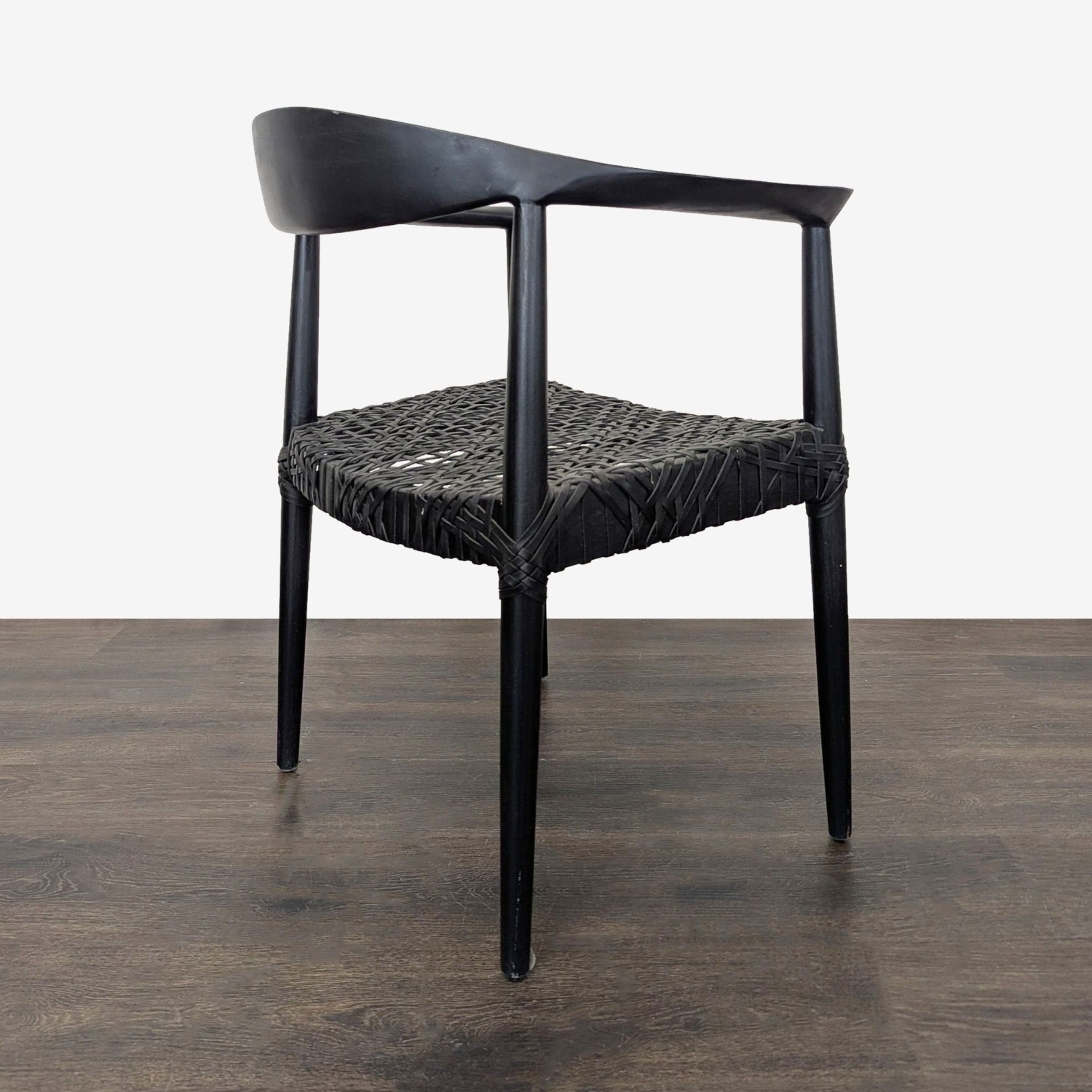 Safavieh Home Wade Black Teak Wood Armchair - image-3