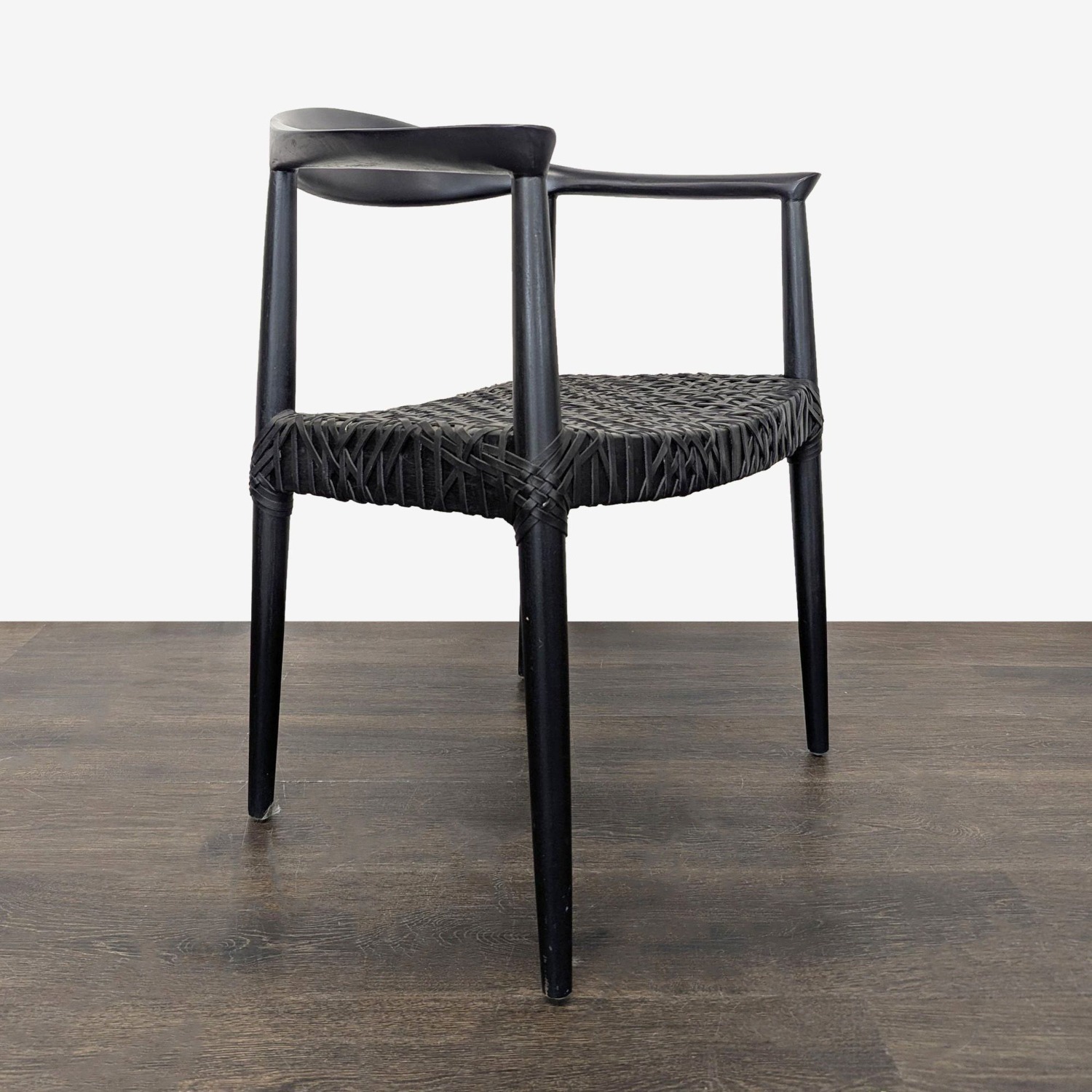 Safavieh Home Wade Black Teak Wood Armchair - image-9