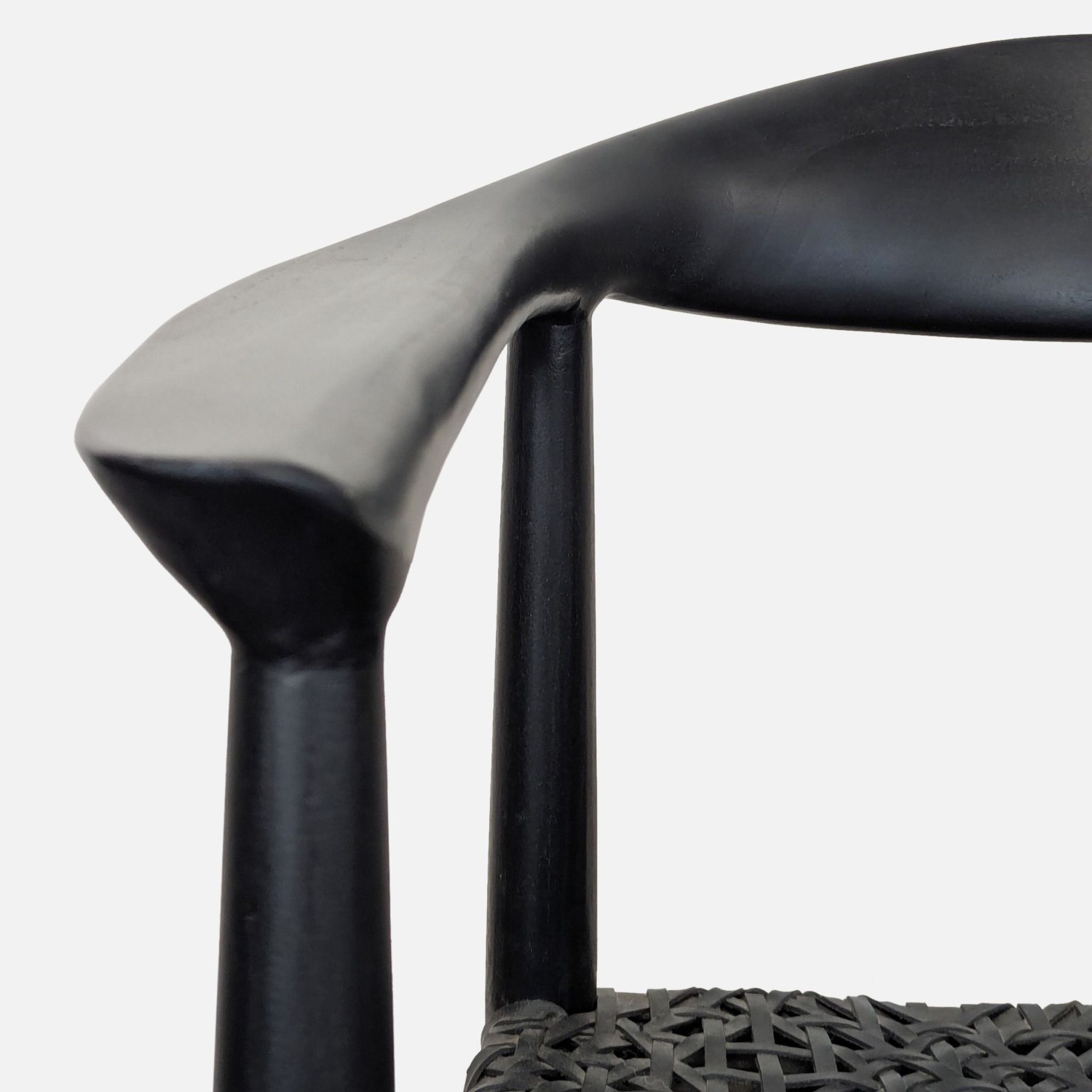 Safavieh Home Wade Black Teak Wood Armchair - image-6