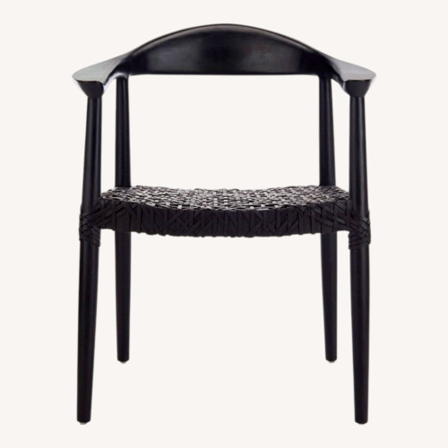 Used Safavieh Home Wade Black Teak Wood Armchair for sale on AptDeco