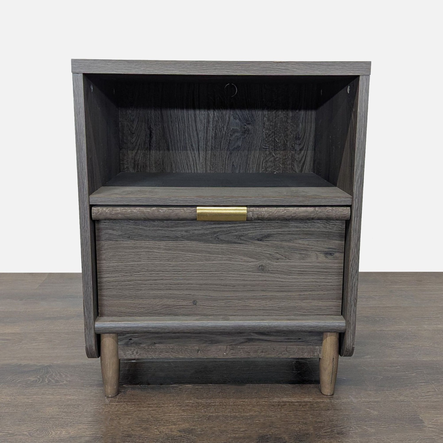 One Drawer Open Shelf Nightstand	 - image-8