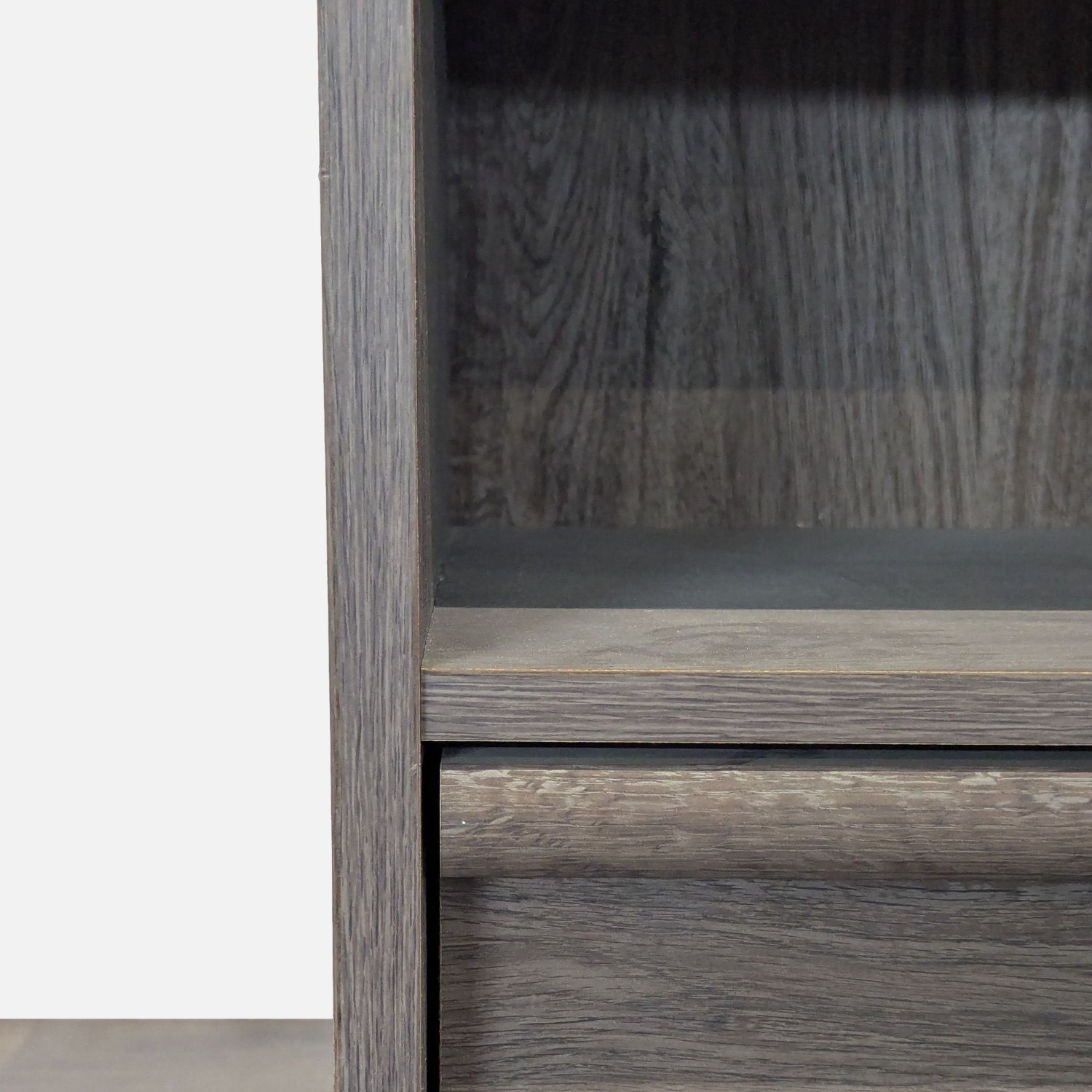 One Drawer Open Shelf Nightstand	 - image-6