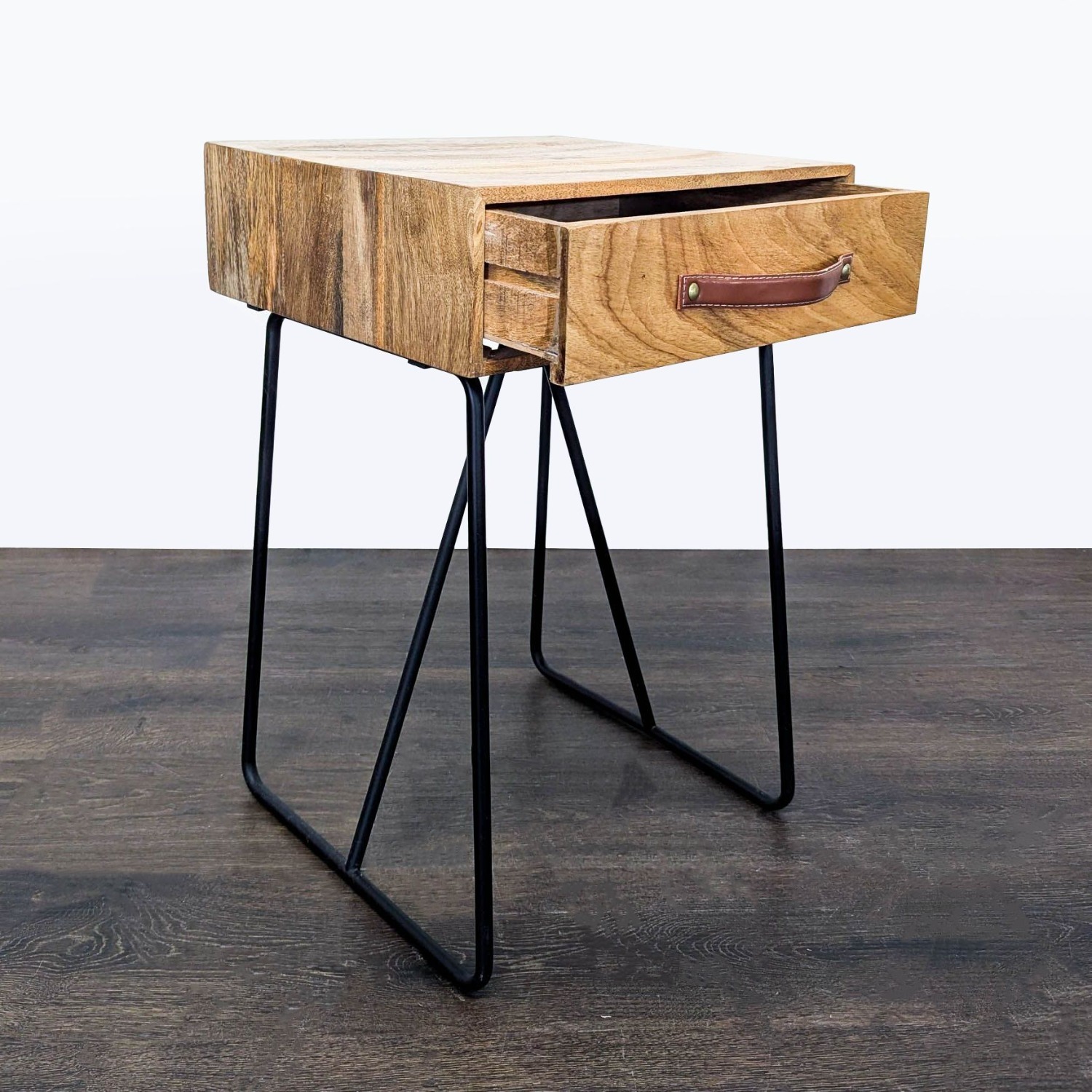 One Drawer Nightstand on Metal Base	 - image-8