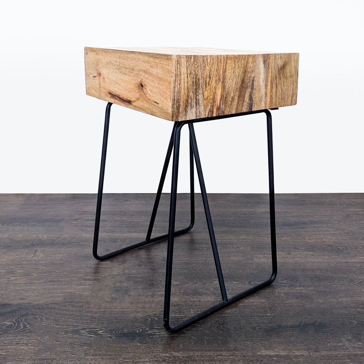 One Drawer Nightstand on Metal Base	 - image-4
