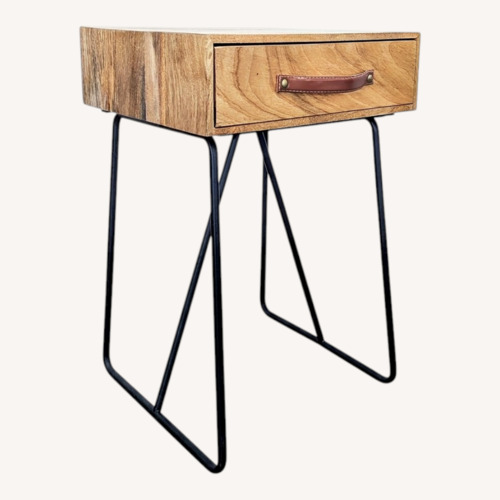 Used One Drawer Nightstand on Metal Base	 for sale on AptDeco