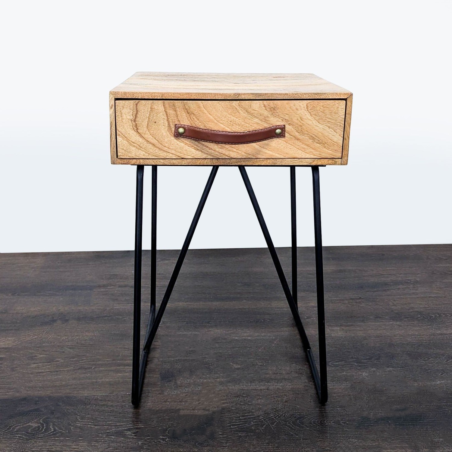 One Drawer Nightstand on Metal Base	 - image-9