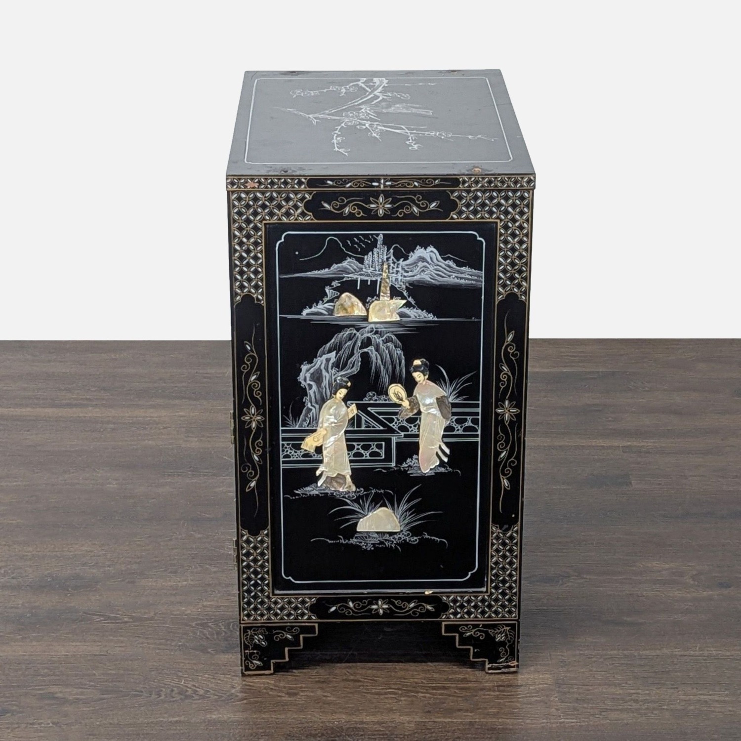 Vintage Lacquered Chinese Cabinet	 - image-4