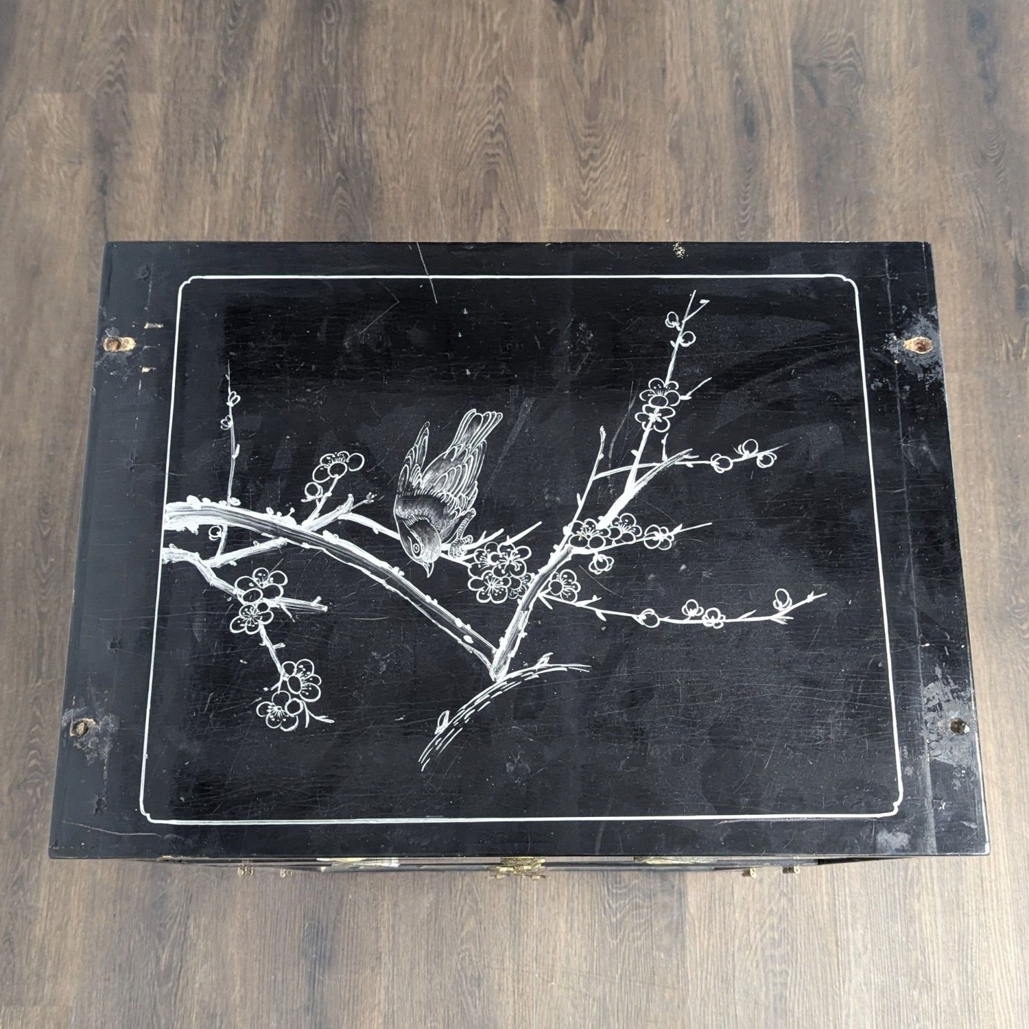 Vintage Lacquered Chinese Cabinet	 - image-2