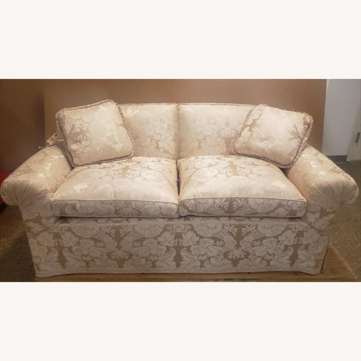 Yellow Tow Seater Winged Back Sofa - image-2