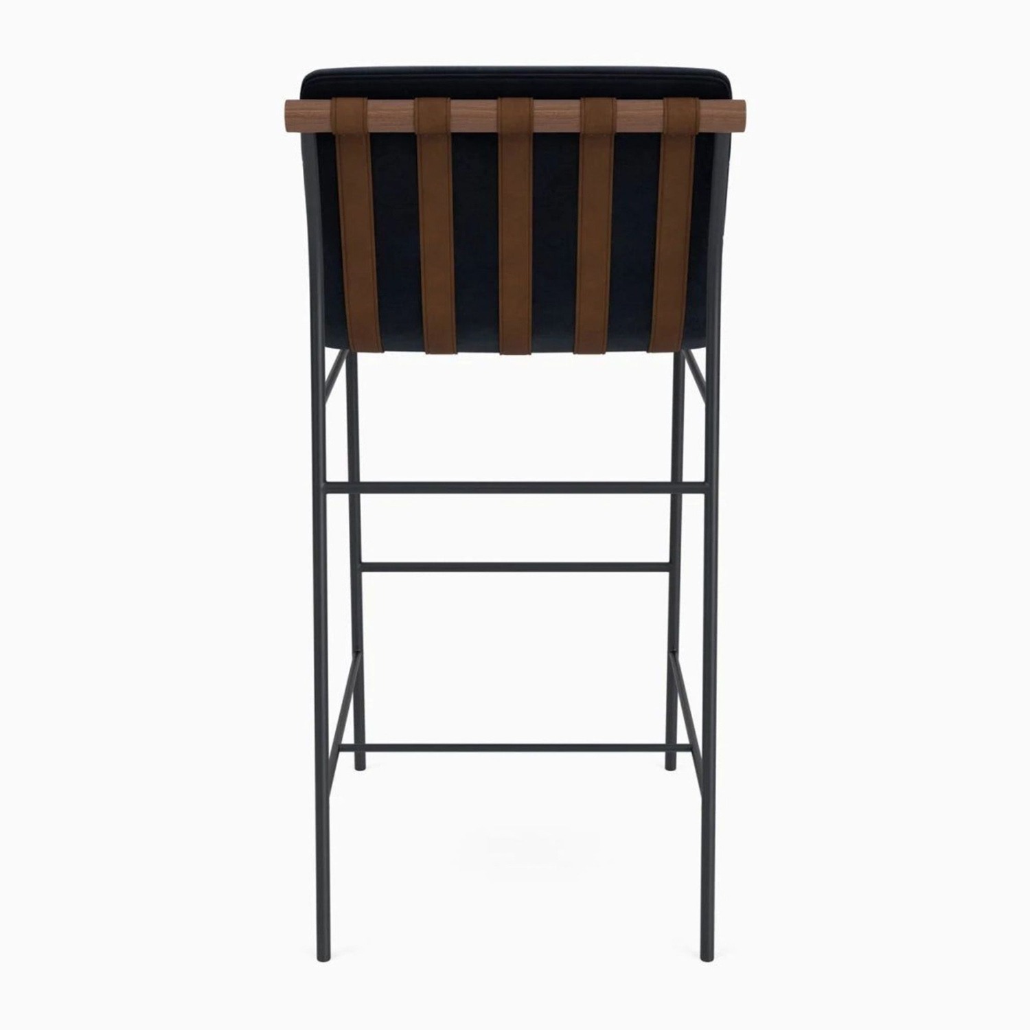 Denver Modern Vail Black Velvet Bar Stool - image-1