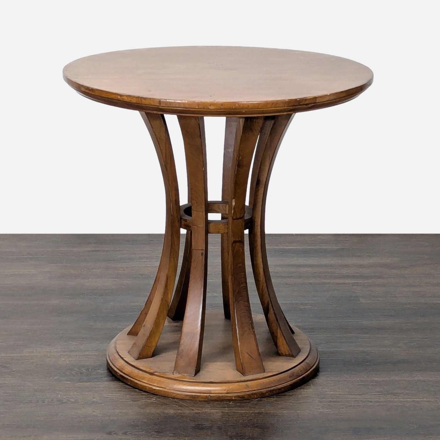 Crate & Barrel Round Wood End Table - image-8