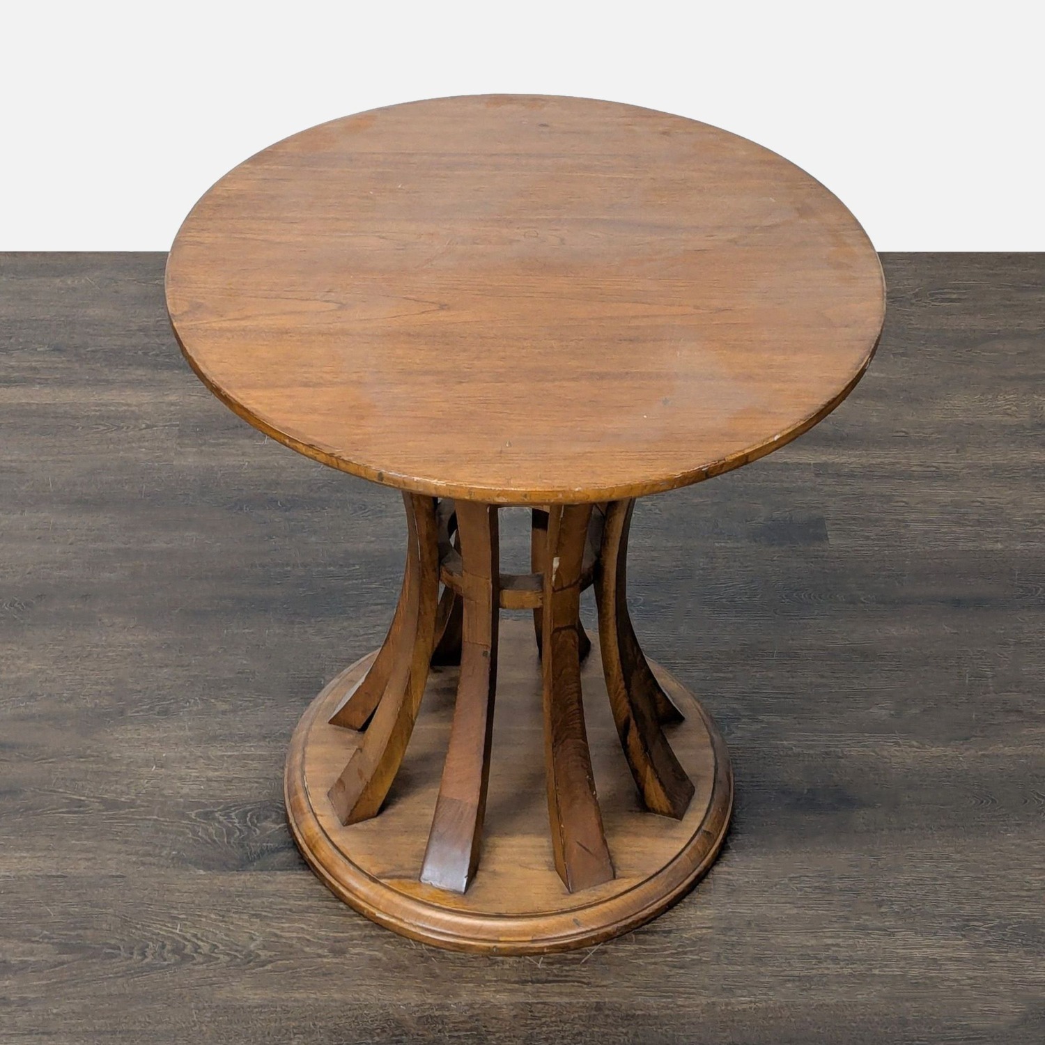Crate & Barrel Round Wood End Table - image-3