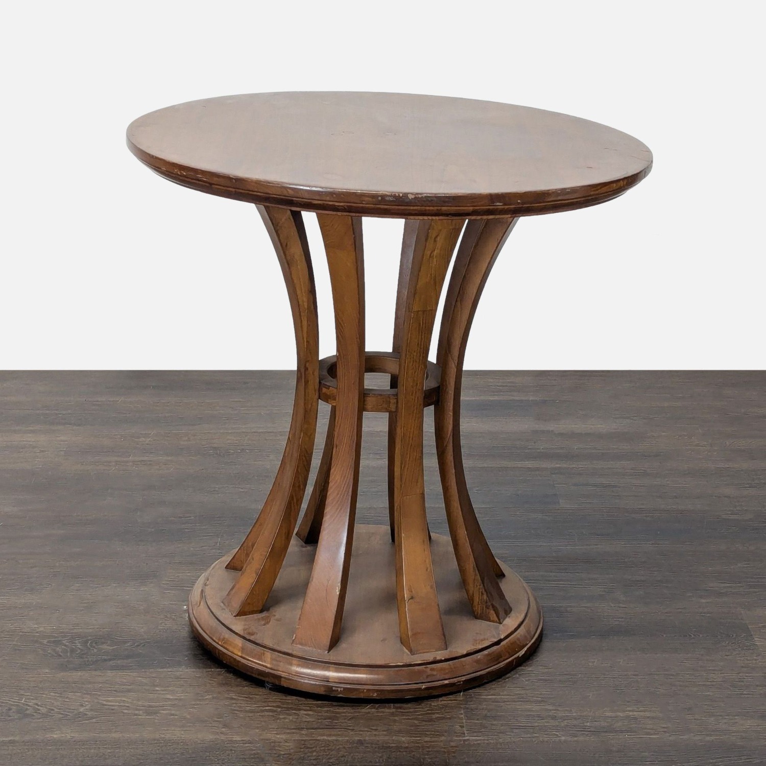 Crate & Barrel Round Wood End Table - image-2