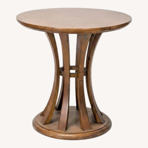 Used Crate & Barrel Round Wood End Table for sale on AptDeco