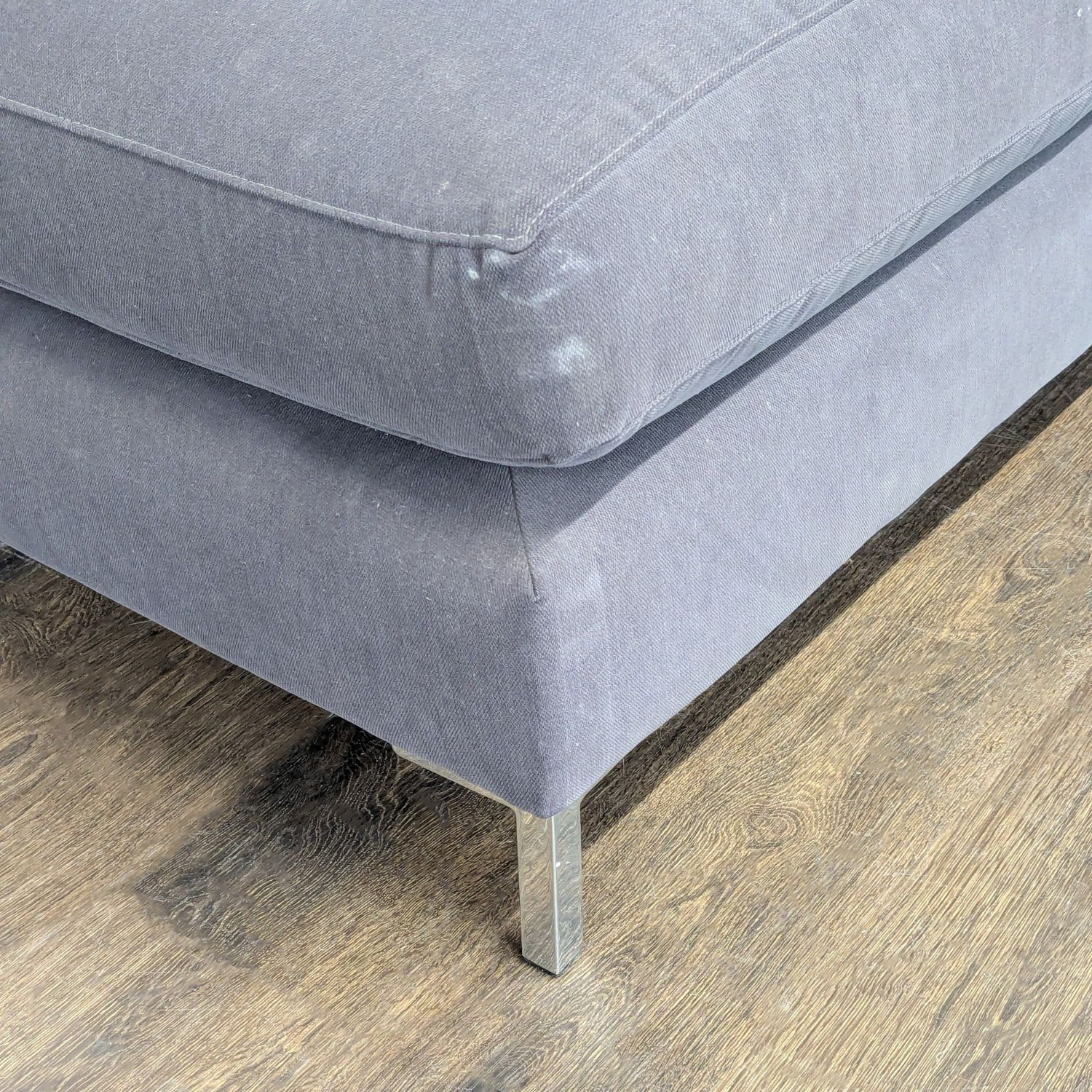 CB2 Modern Dark Gray Chaise Lounge Sofa - image-6