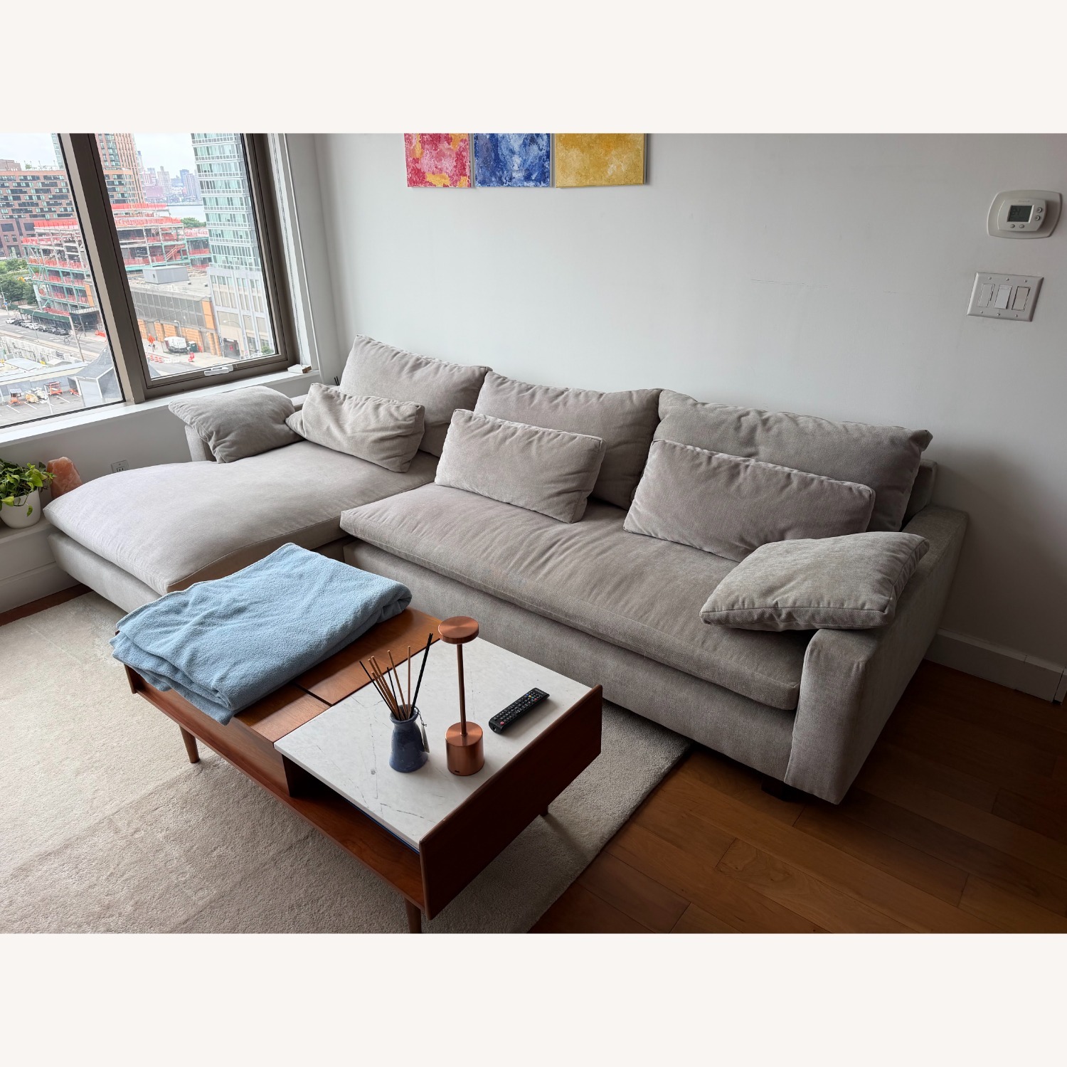 West Elm Harmony 2-Piece Chaise Sectional Couch - image-2