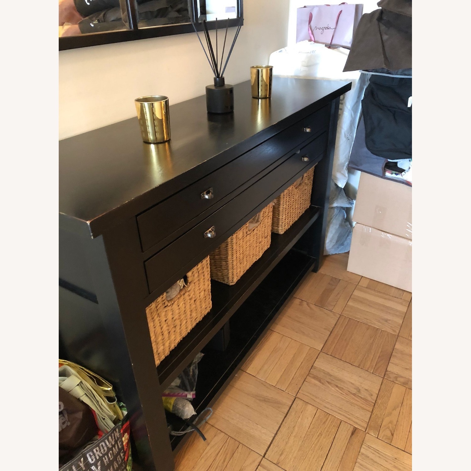 Black Wood Console - image-3