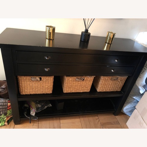 Used Black Wood Console for sale on AptDeco
