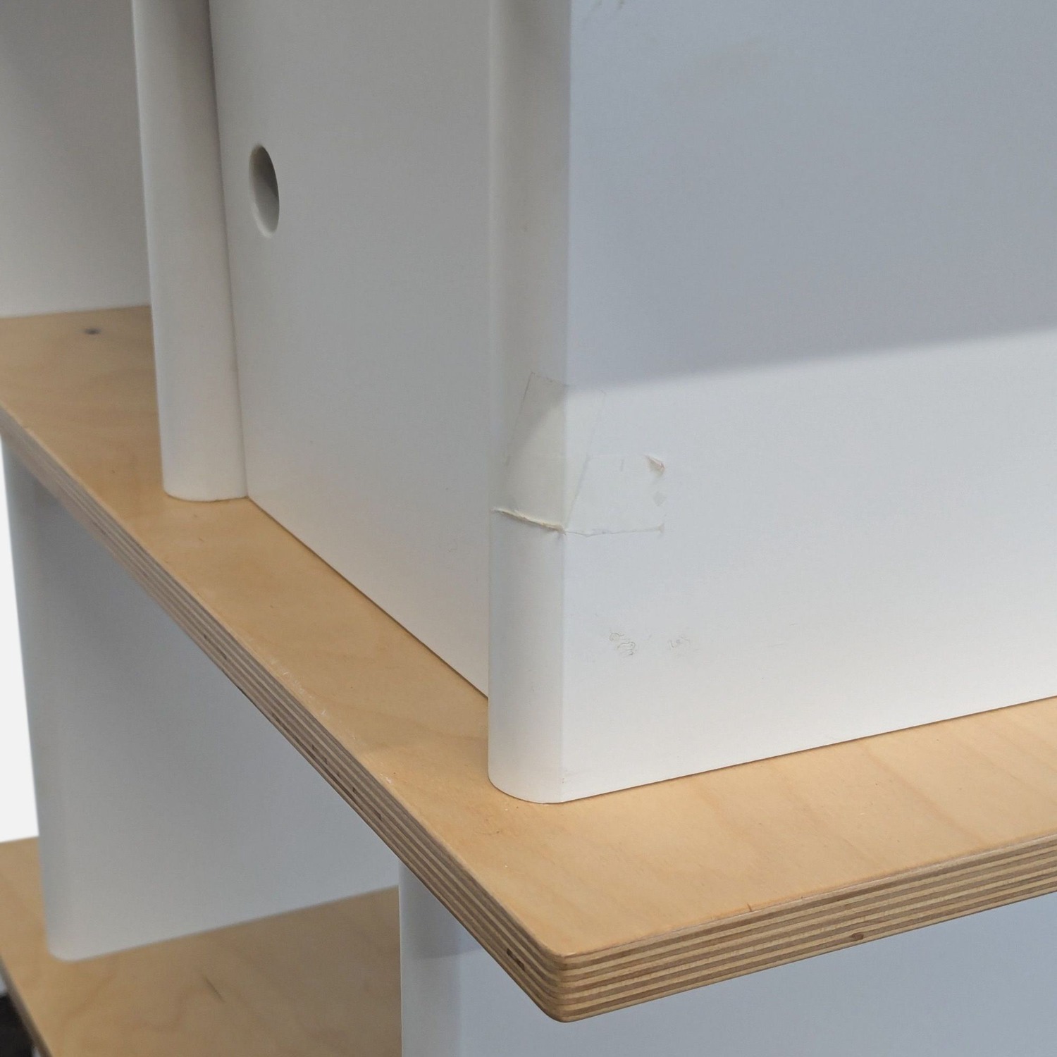 Oeuf Modern Bookshelf with White & Natural Wood  - image-3