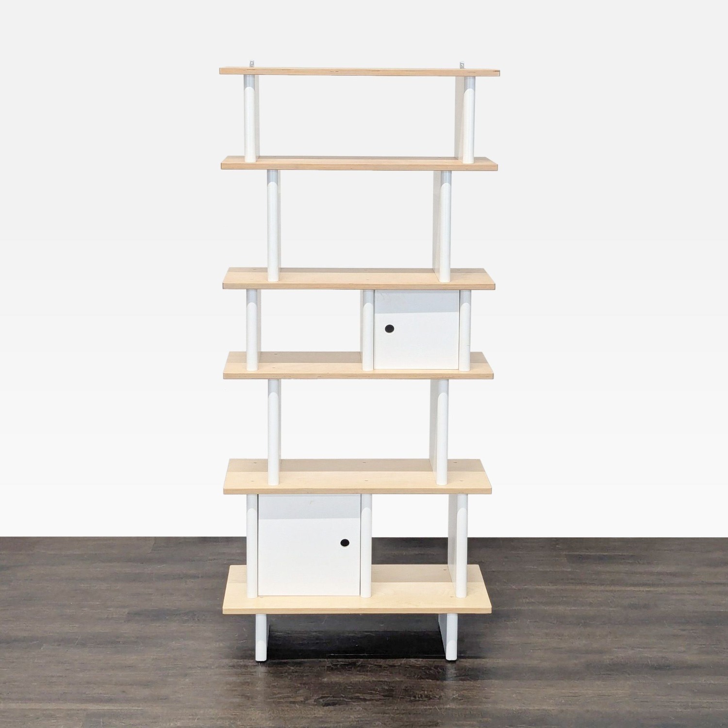 Oeuf Modern Bookshelf with White & Natural Wood  - image-8