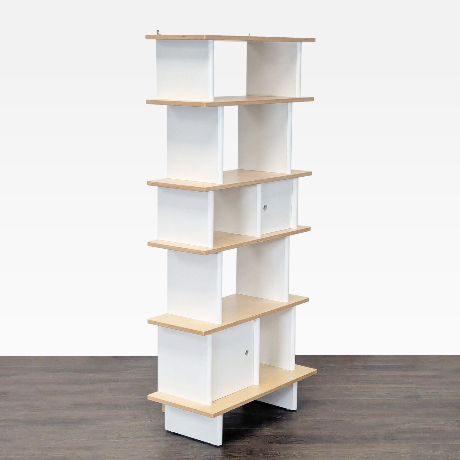 Oeuf Modern Bookshelf with White & Natural Wood  - image-1