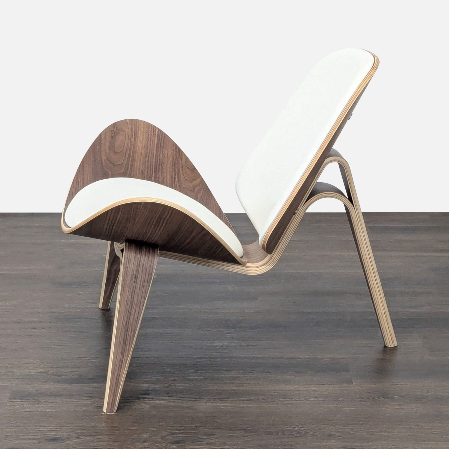 Mid-Century Modern Shell Lounge Chair in Walnut  - image-3