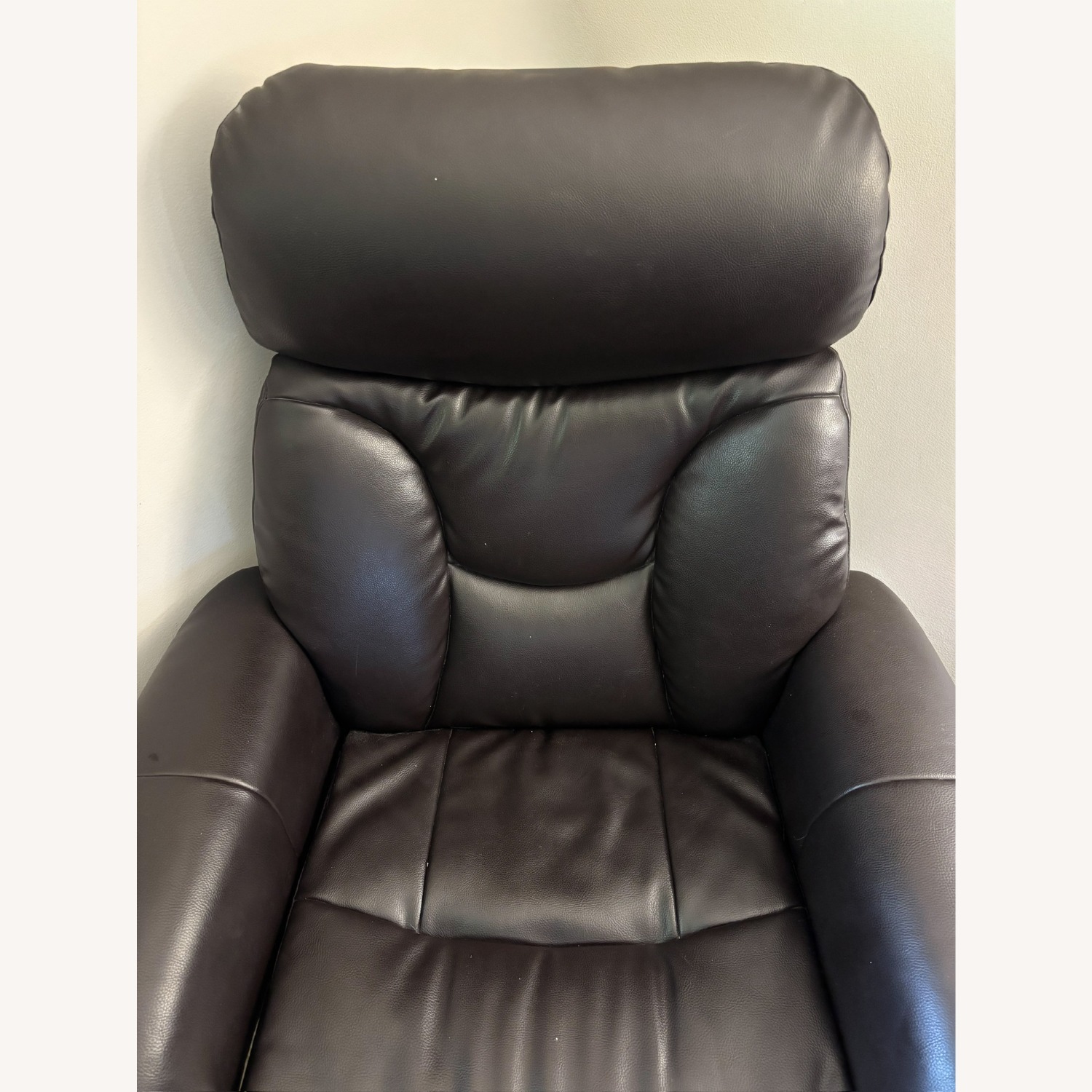 City Furniture Dark Brown Leather Recliner - image-2
