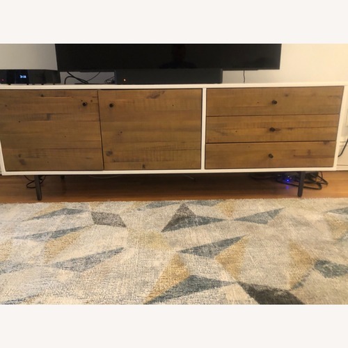 Used West Elm  Reclaimed Wood & Lacquer Media Console 70” for sale on AptDeco