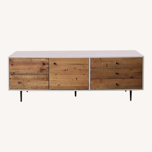 Used West Elm  Reclaimed Wood & Lacquer Media Console 70” for sale on AptDeco
