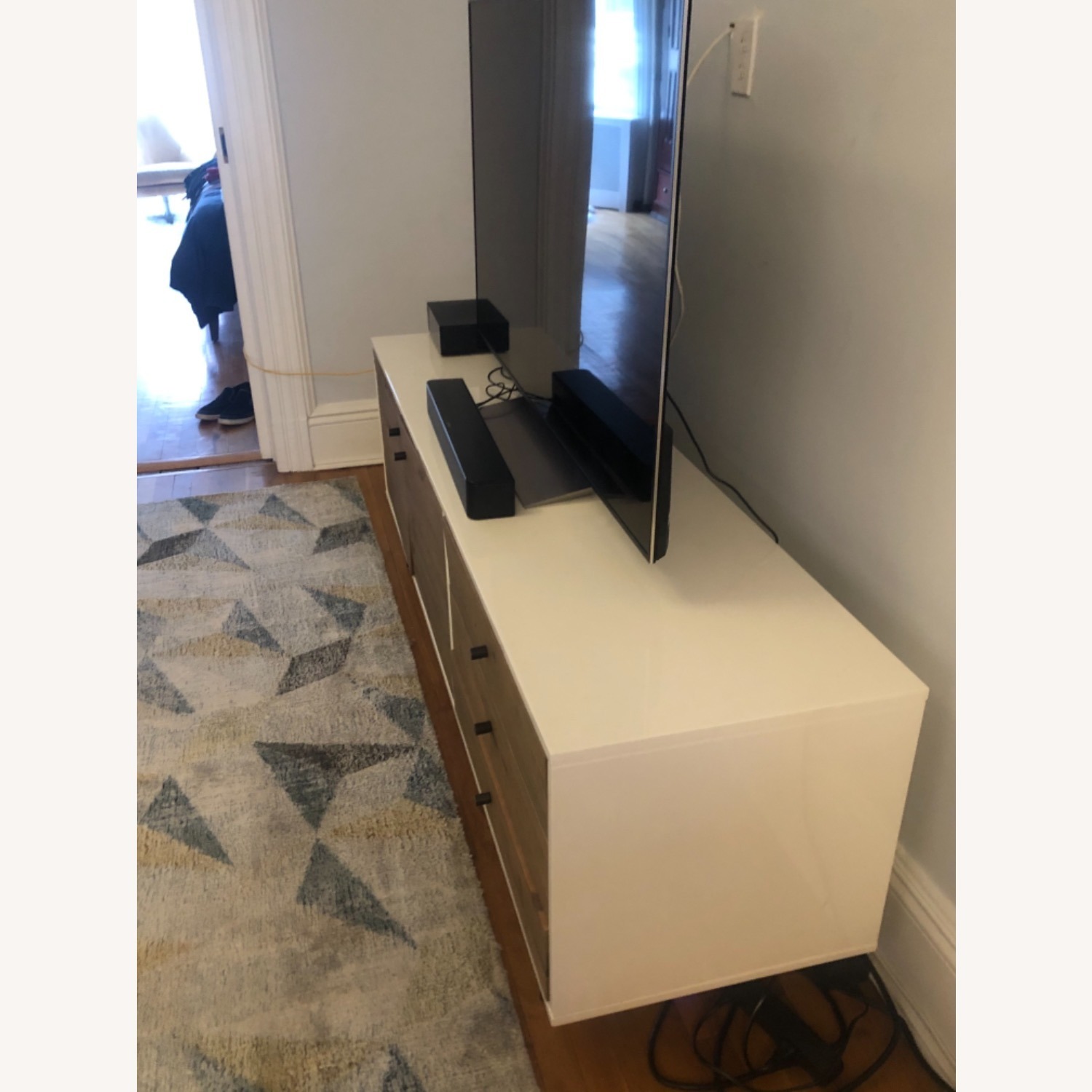 West Elm  Reclaimed Wood & Lacquer Media Console 70” - image-3