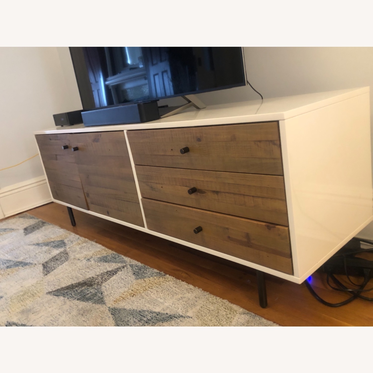 West Elm  Reclaimed Wood & Lacquer Media Console 70” - image-2