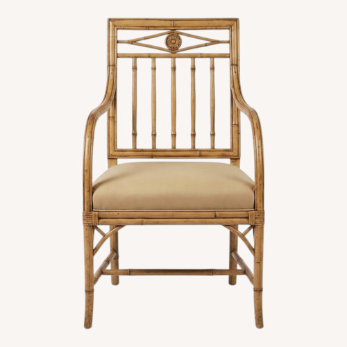 Used Gilt Armchair with Light Blue Seat for sale on AptDeco