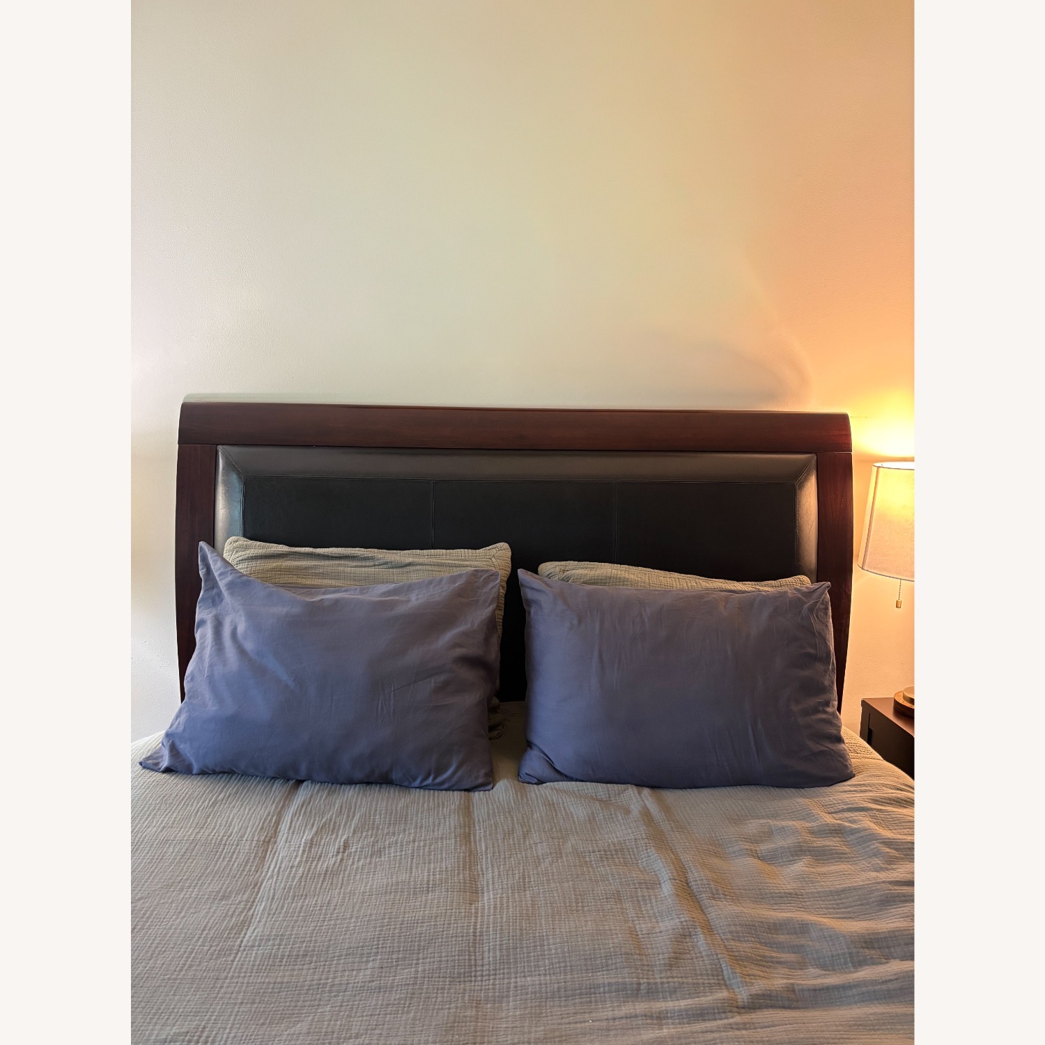 City Furniture Dark Brown Wood Queen Bed - image-3