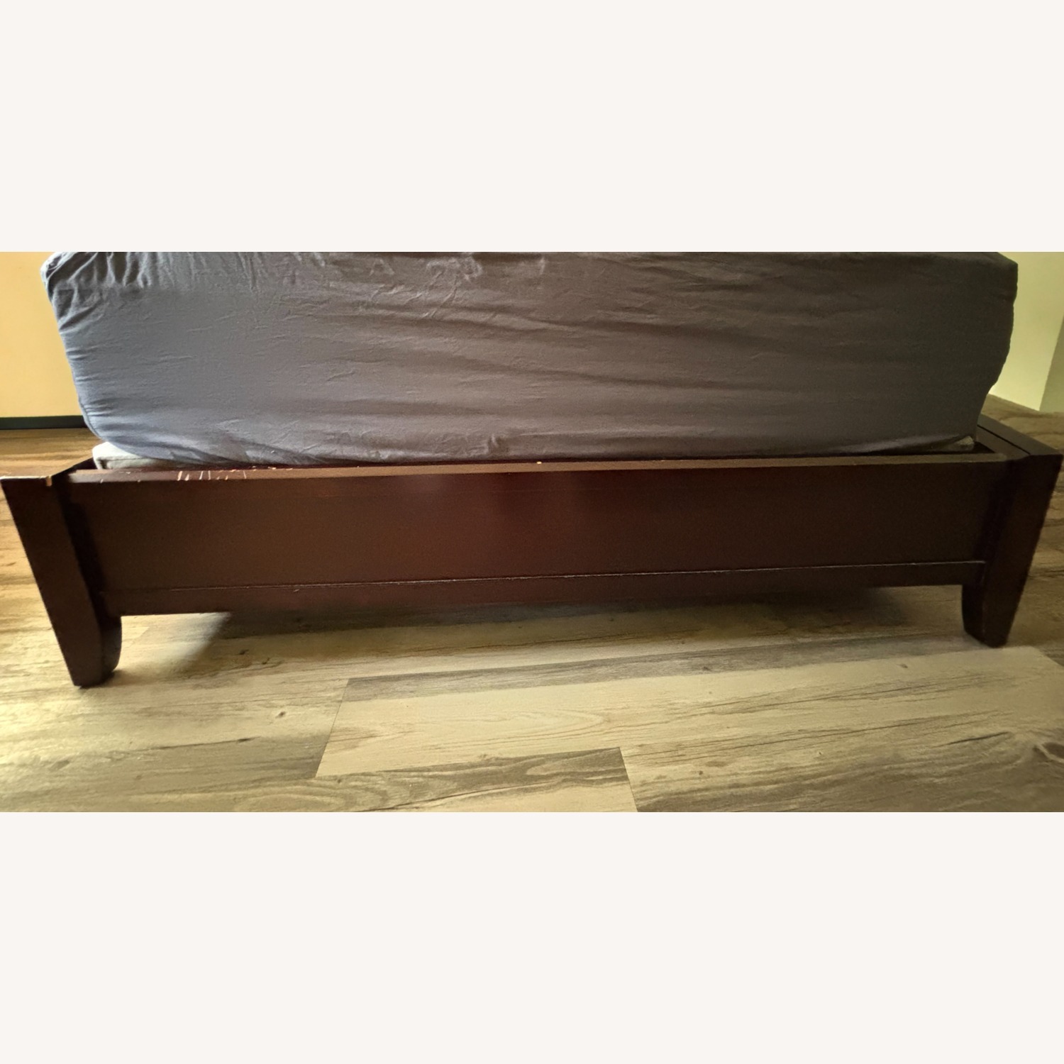 City Furniture Dark Brown Wood Queen Bed - image-5
