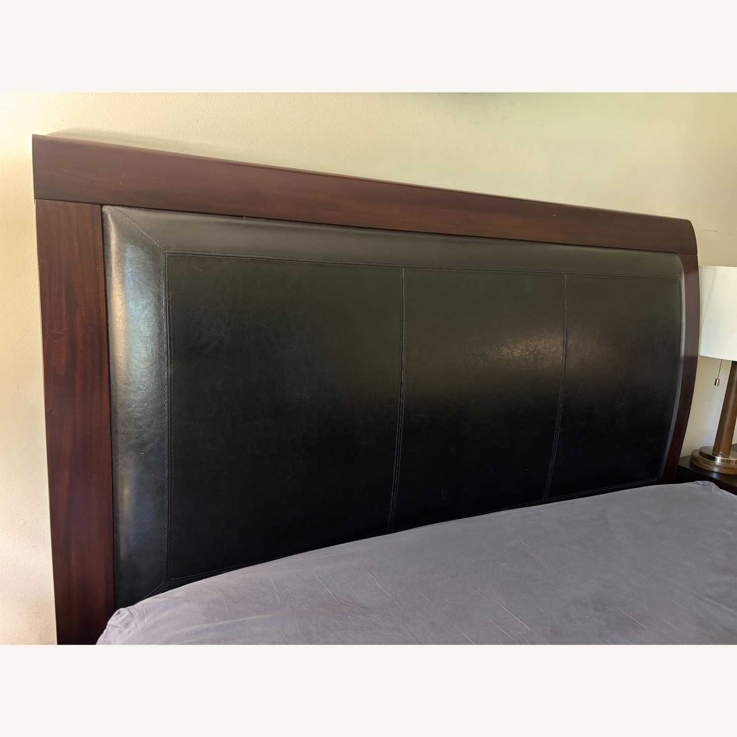 City Furniture Dark Brown Wood Queen Bed - image-2
